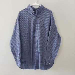 Ralph Lauren Blake Button-down shirt XL long sleeve blue plaid blue pony